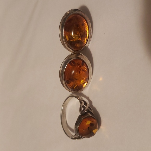 Jewelry - Vintage Baltic amber And 925 Set